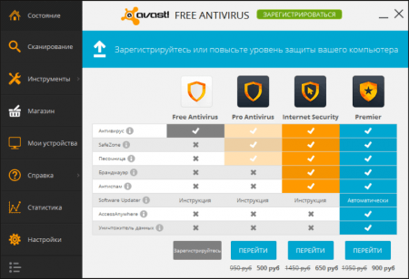 Avast регистрация 1