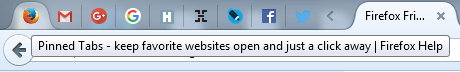 firefox pin tab one click open
