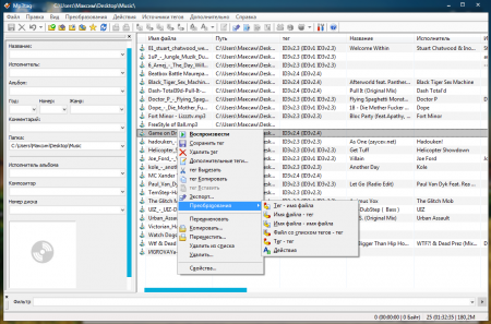 Mp3Tag рабочее окно