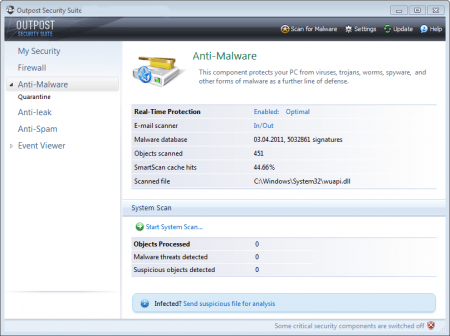 Outpost Security Suite Free Anti-Malware