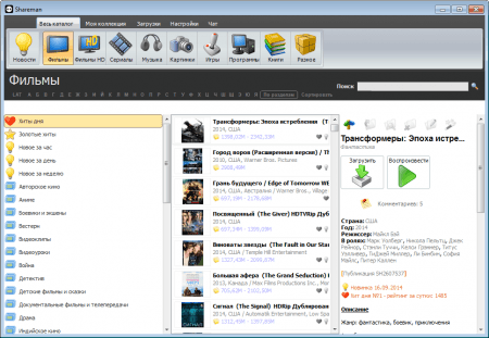 Shareman каталог фильмов
