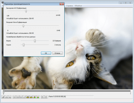 VirtualDub парметры производительности